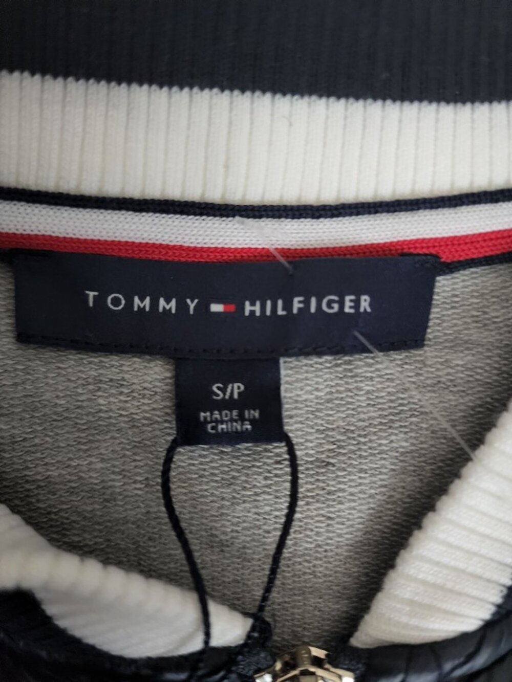 Tommy Hilfiger Women's Lush Life Casual Quilted Bomber Jacket Black/Gray S/P NWT - Picture 8 of 13